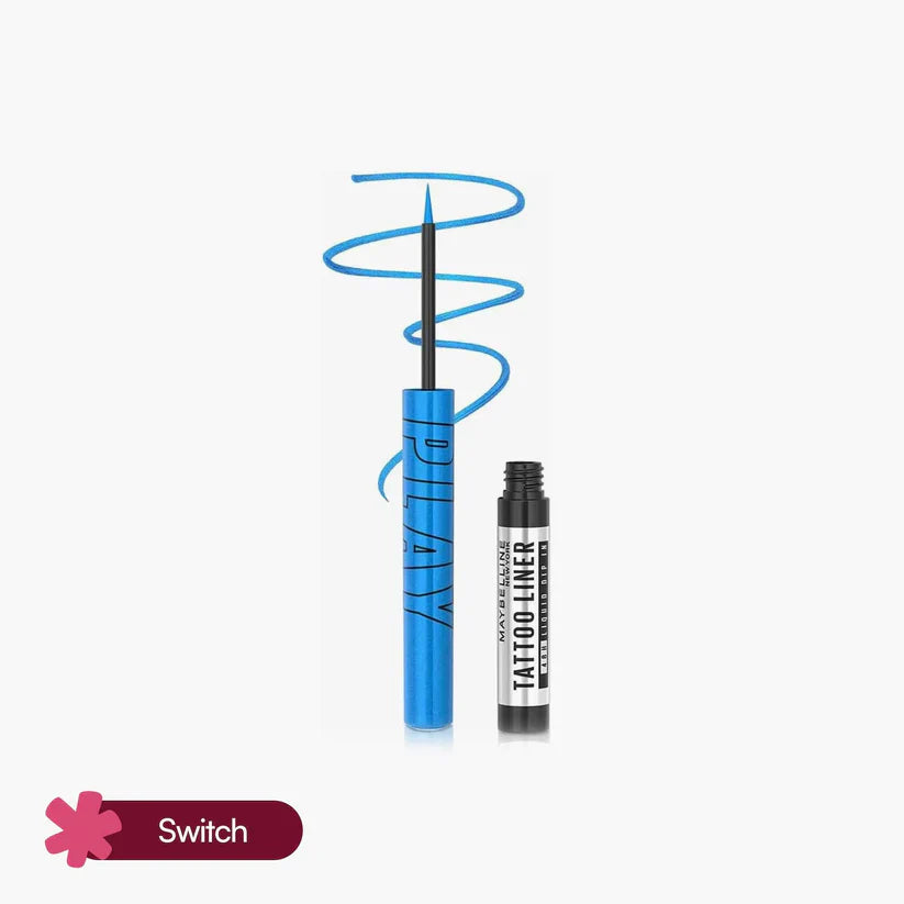 Maybelline Tattoo Liner Play 48H Liquid Dip In Eyeliner Switch Metallic Blue 2.1ml